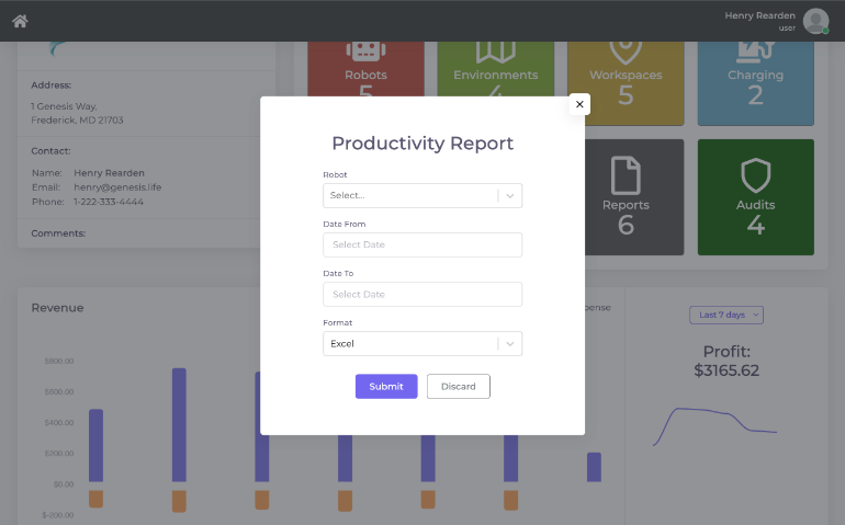 Cloud Connect running productivity report