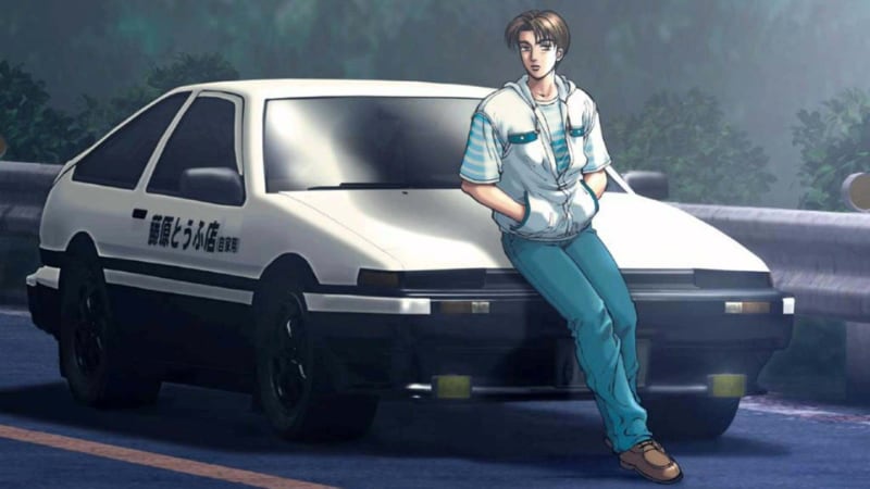 Takumi Fujiwara and his Toyota Sprinter Trueno (AE86)