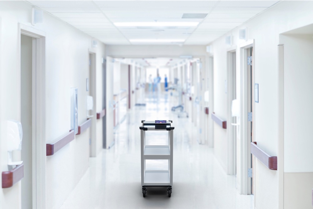 Model C2 Automated Cart offering robotics delivery in hospital setting