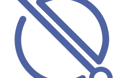 Quasi Q Logo Image of a science and robotics inspired symbol in a medium blue shade