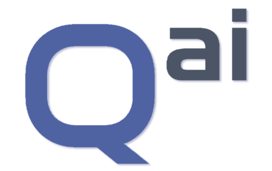 Q.AI Intelligence logo representing the proprietary artificial intelligence algorithms that power all Quasi autonomous robot solutions and allow for extensive data analytics.