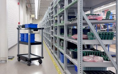 C2 autonomous mobile robot in a kanban manufacturing environment