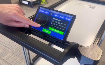 Model C2 autonomous mobile robot running software version 3.3, showing smoother AMR navigation around people in an active facility